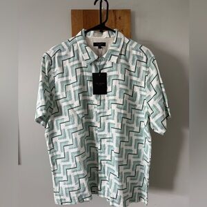 Ted Baker Button Down Polo 100% Linen